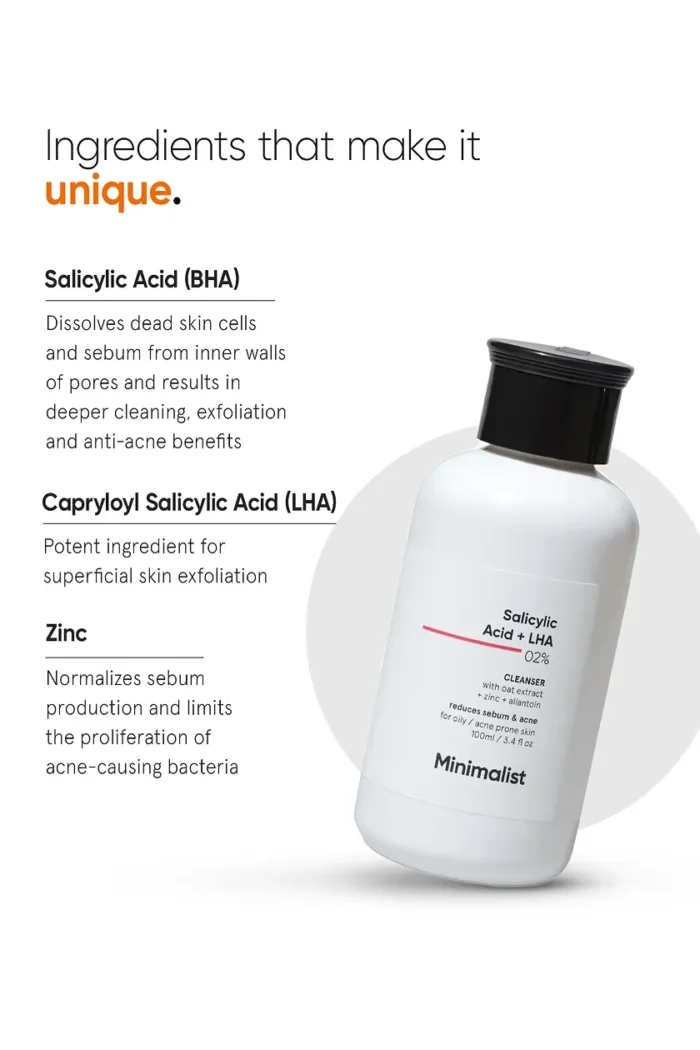 Minimalist 2% Salicylic Acid + LHA Cleanser - Image 2