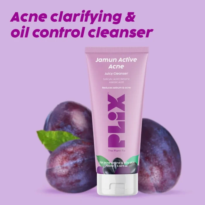 Plix Jamun Salicylic Acid Cleanser Gel for Active Acne & Oil Control - Image 2