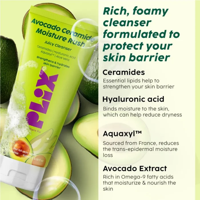 Plix Avocado Ceramide Moisture Rush Juicy Cleanser - Image 3