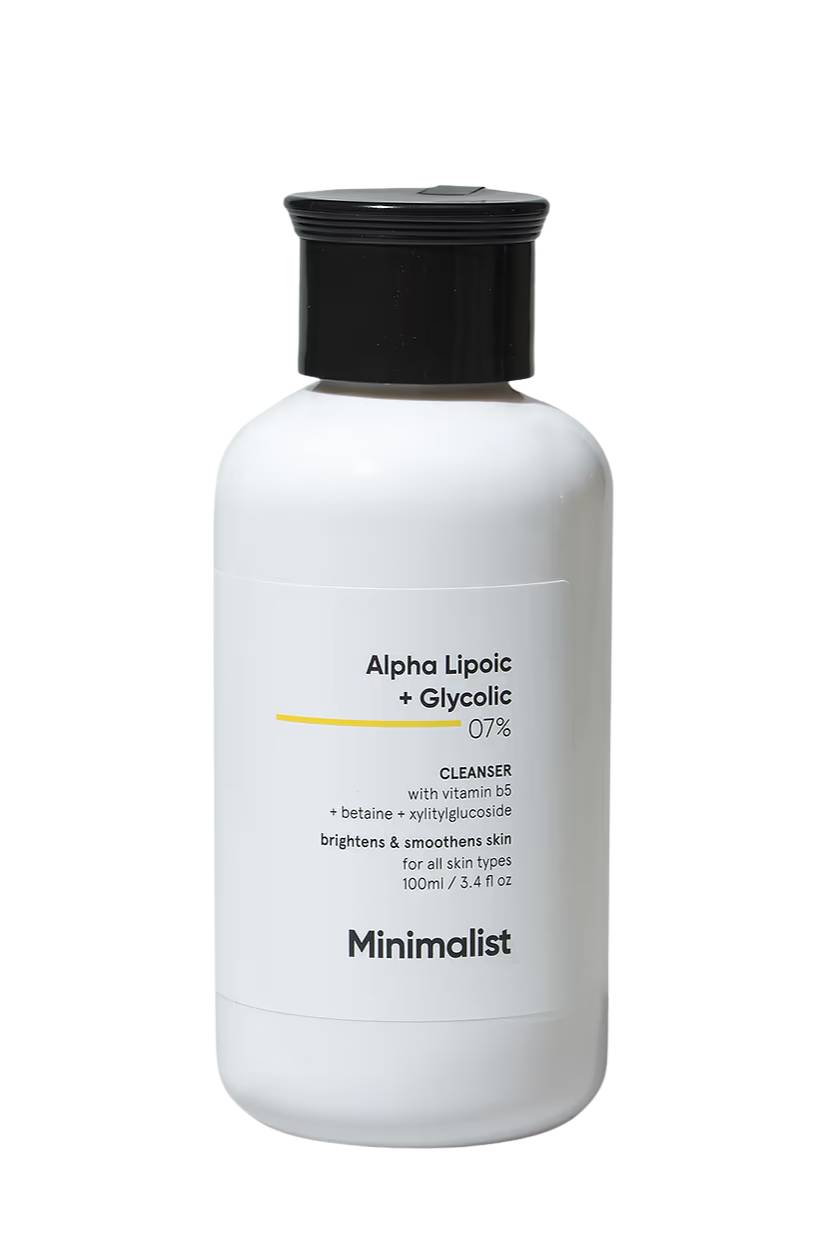 Minimalist 100ml Minimalist Alpha Lipoic + Glycolic 7% Cleanser Exfoliating Face Wash
