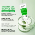 Jovees Derma Green Tea & 2% Salicylic Acid Acne Control Cleanser Face Wash - Image 5