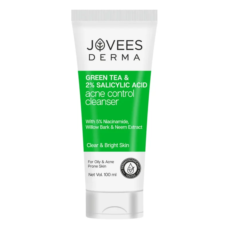 Jovees Derma Green Tea & 2% Salicylic Acid Acne Control Cleanser Face Wash